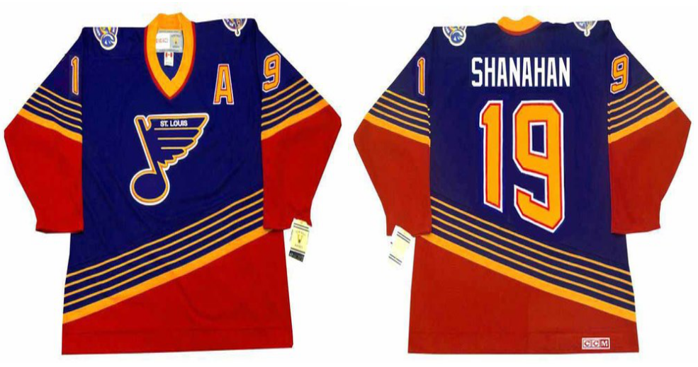 2019 Men St.Louis Blues #19 Shanahan blue CCM NHL jerseys